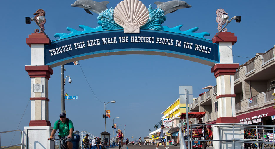 Famous Wildwood boardwalk arch
